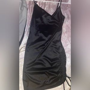 Black satin dress size small
